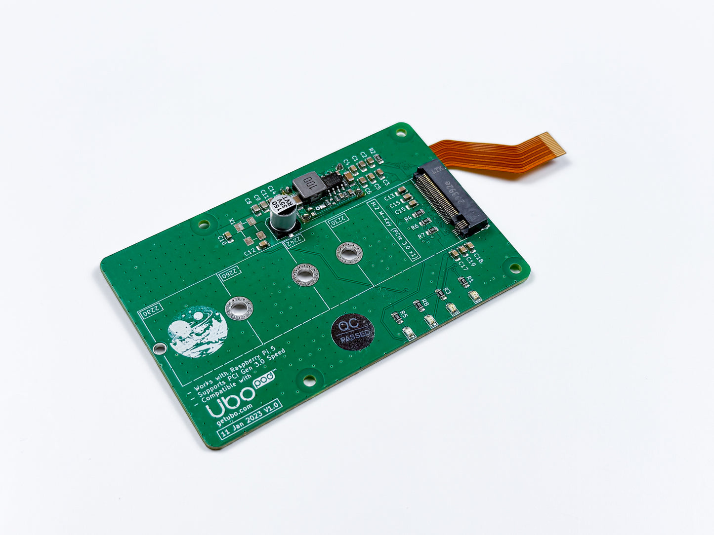 PCIe 3.0 M.2 M-Key/B+M Key Adapter with FPC for Raspberry Pi 5