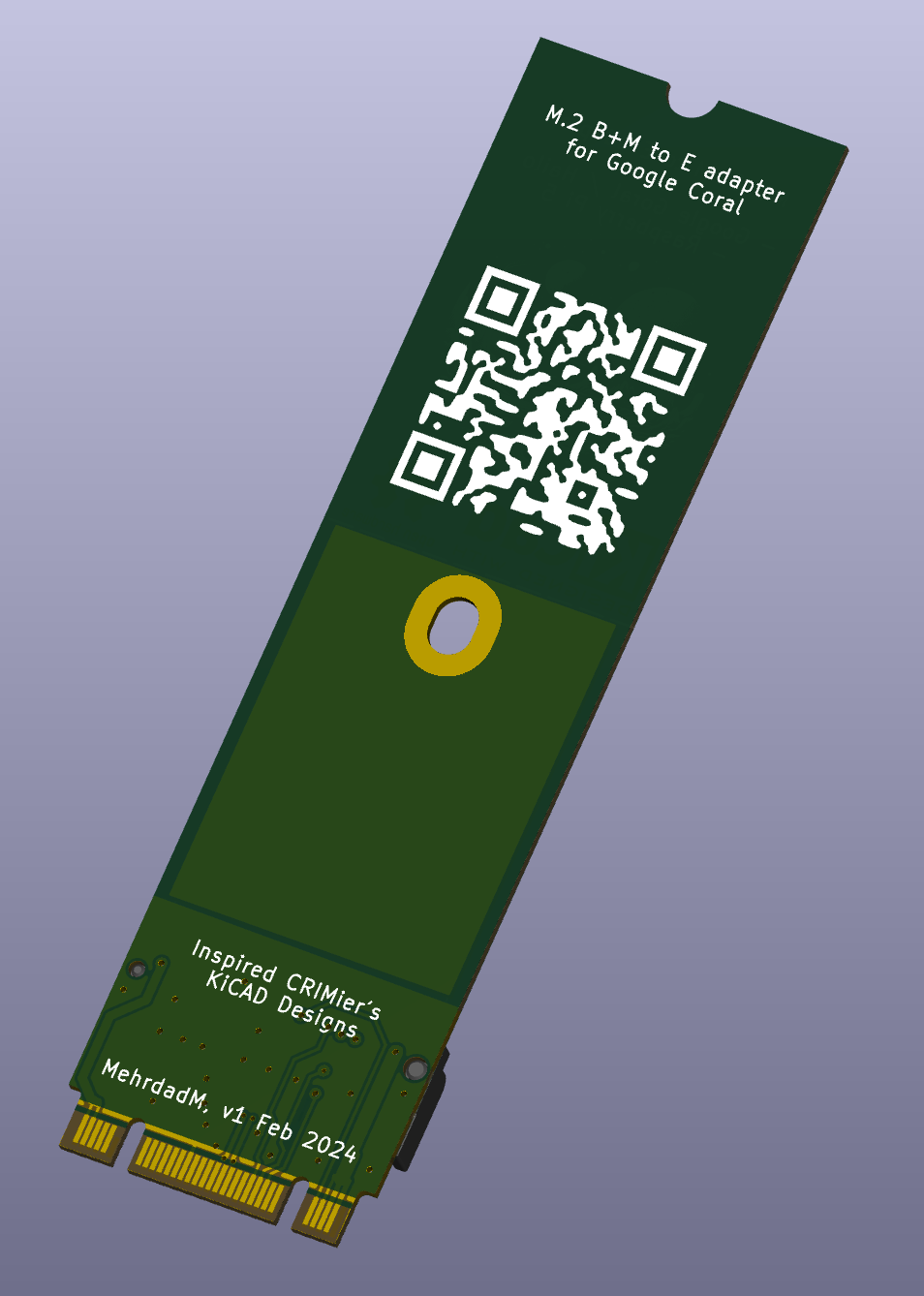 Open Source M.2 M-Key to A/E-Key Adapter (Google Coral, etc)