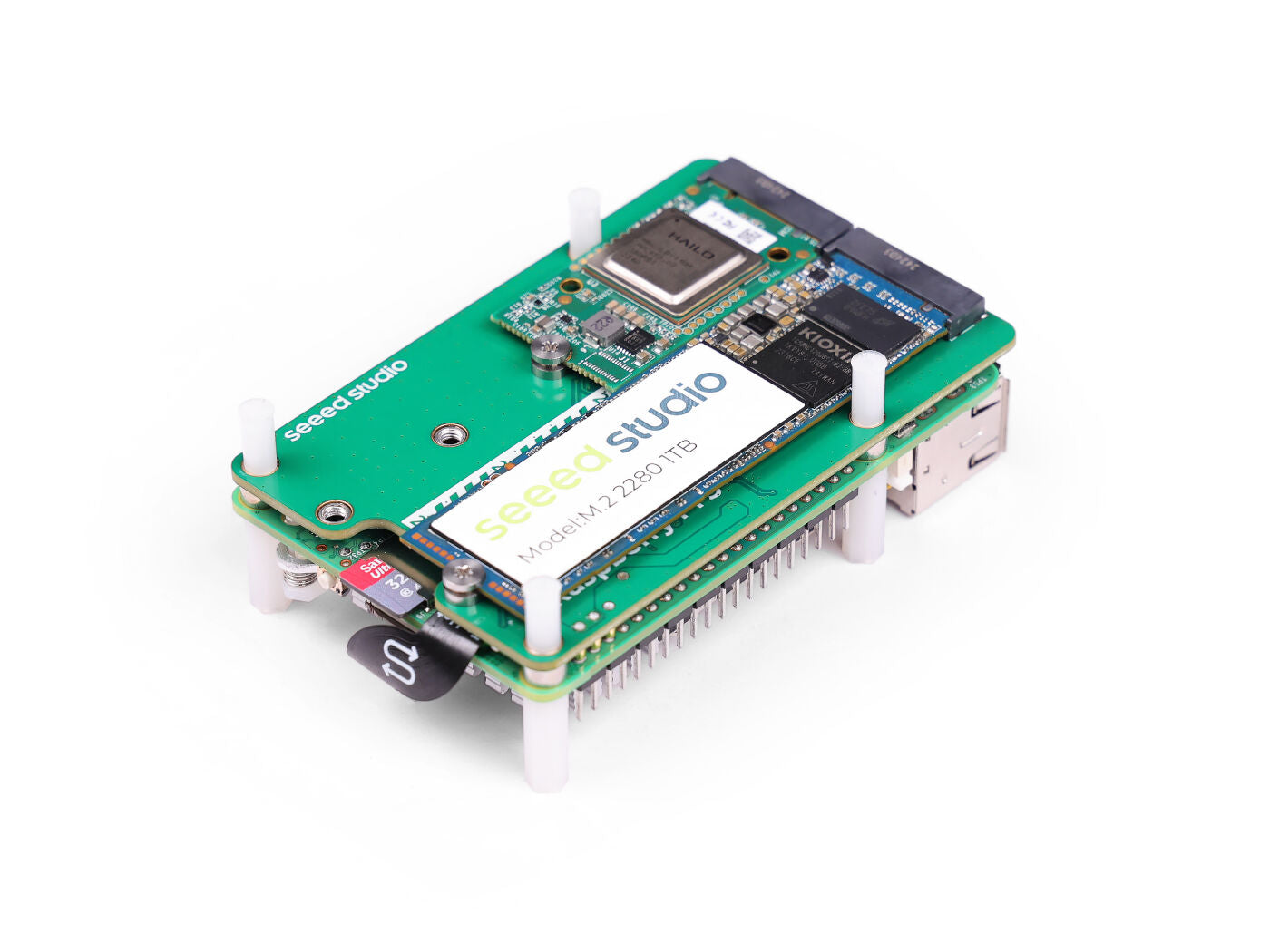 PCIe2.0 to dual M.2 hat for Raspberry Pi 5
