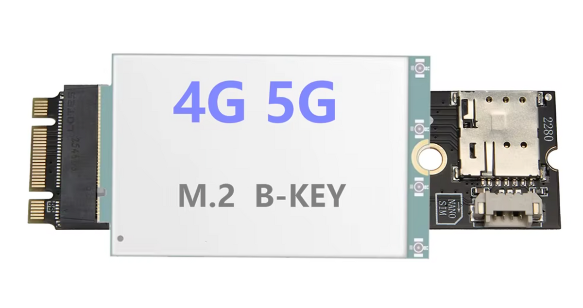 M.2 B Key to M Key Adapter Card for 4G/5G Module with SIM Card Slot and USB